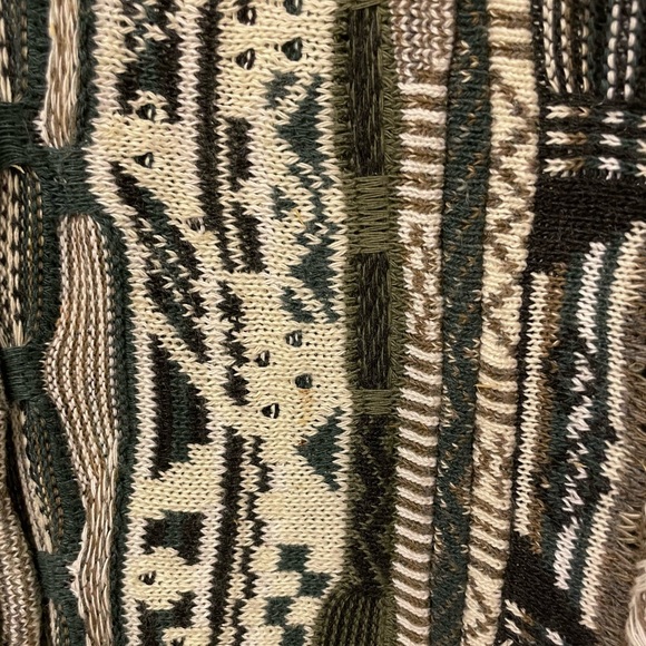 SOLD Alfani Vintage Coogi Style Pullover Polo 3D Textured Sweater Size Small - Picture 5 of 5